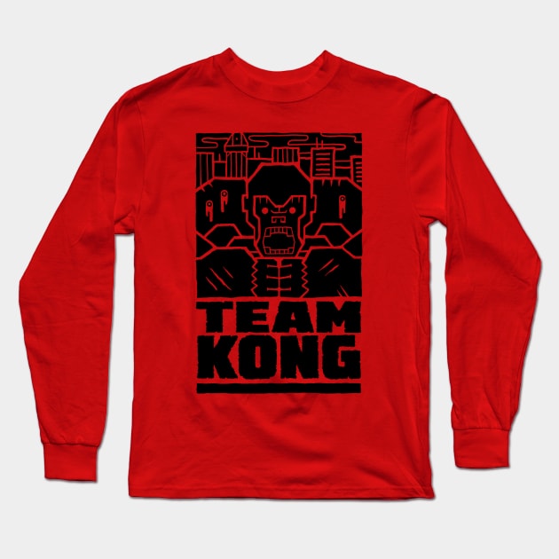 Godzilla vs King Kong - TEAM KONG Long Sleeve T-Shirt by grandpabats